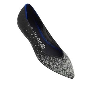 Rothy's NEW limited edition The Point 1 Midnight Metallic flats size 10.5